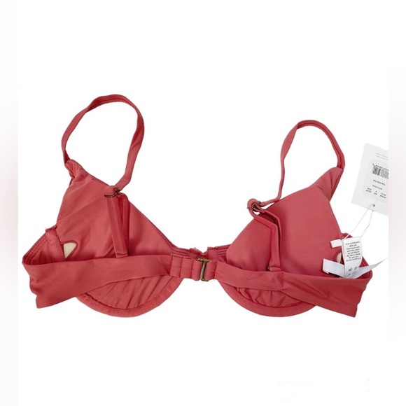 Andie Bikini Top Womens Small Sicily Punch Pink Underwire Swimwear New NWT - Picture 2 of 3
